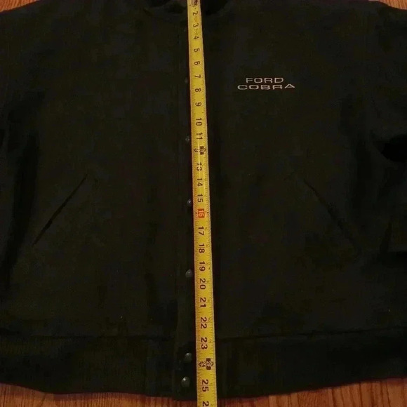 Ford Mustang Cobra Mens Wool Bomber Jacket Size 2XL Lamasz Sport - Picture 8 of 9